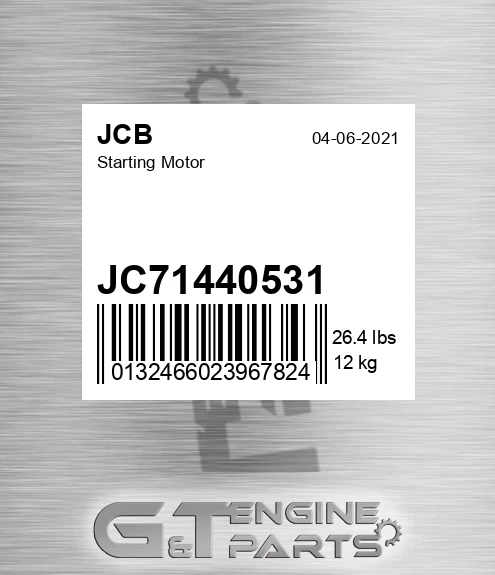 JC714-40531 Starting Motor