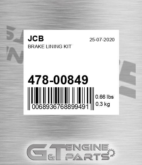478/00849 Brake Lining Kit
