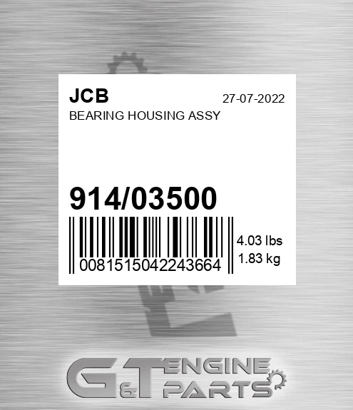 914/03500 Bearing Housing Assy