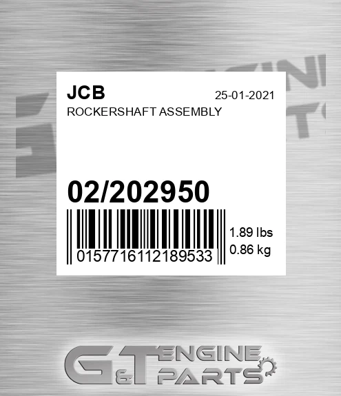 02/202950 Rockershaft Assembly for JCB