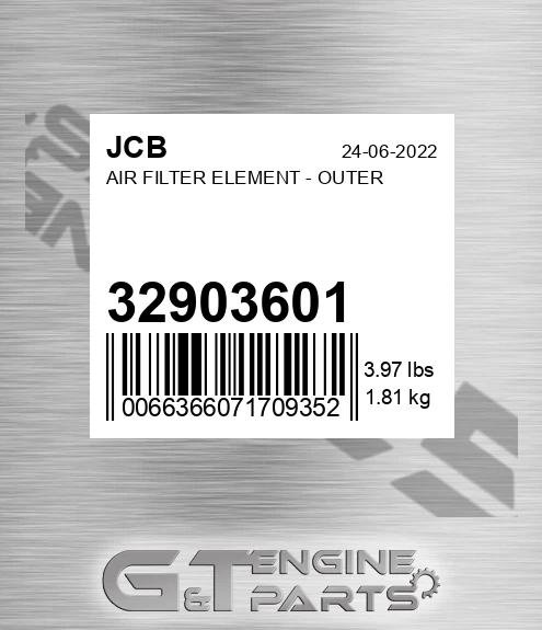 32/903601 Air Filter Element - Outer
