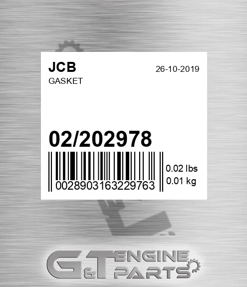02/202978 Gasket