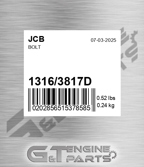 1316/3817D Bolt