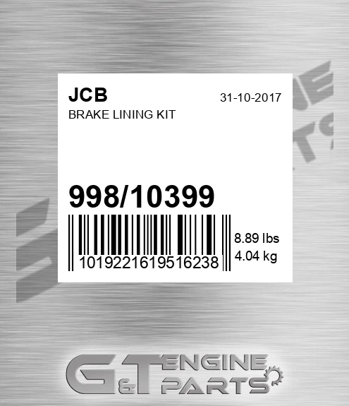 998/10399 Brake Lining Kit