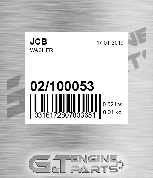 02/100053 Washer