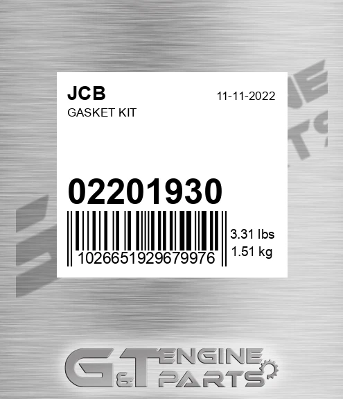02/201930 Gasket Kit