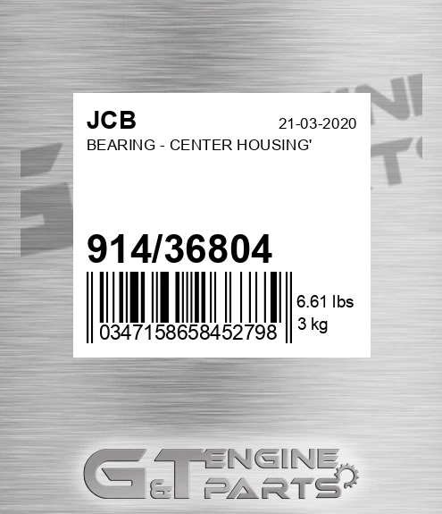 914/36804 Bearing - Center Housing'