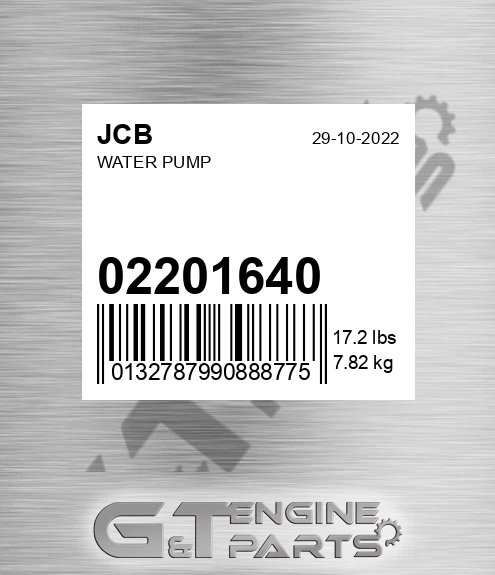 02201640 JCB Water Pump