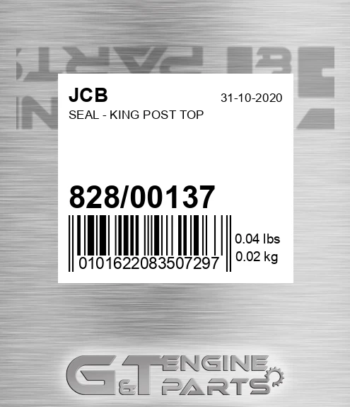 828/00137 Seal - King Post Top
