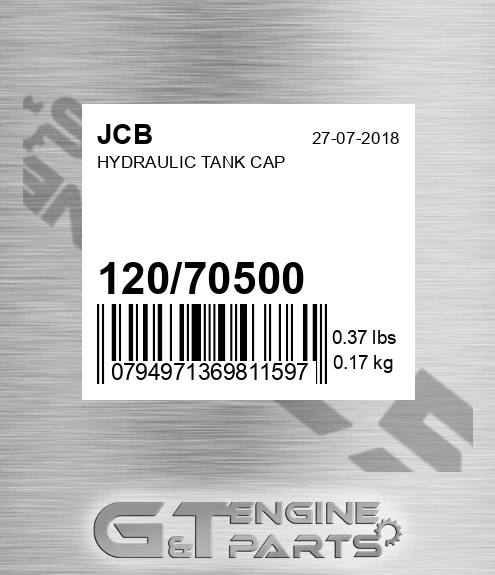 120/70500 Hydraulic Tank Cap