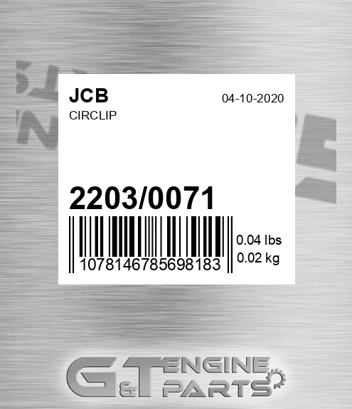 2203/0071 Circlip