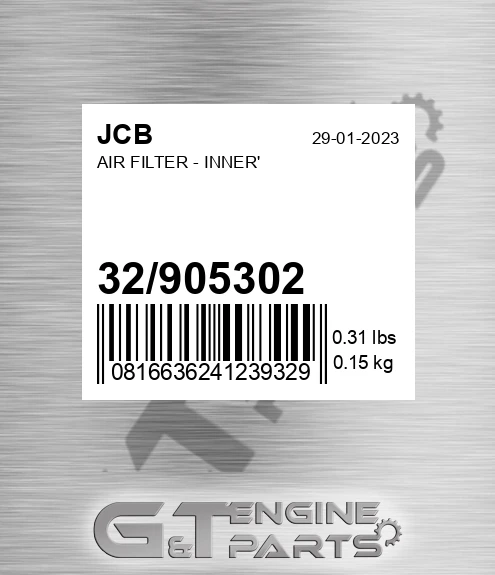 32/905302 Air Filter - Inner'