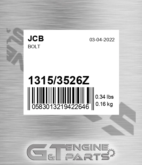 1315/3526Z Bolt