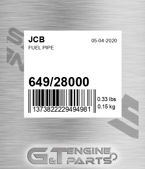 649/28000 Fuel Pipe
