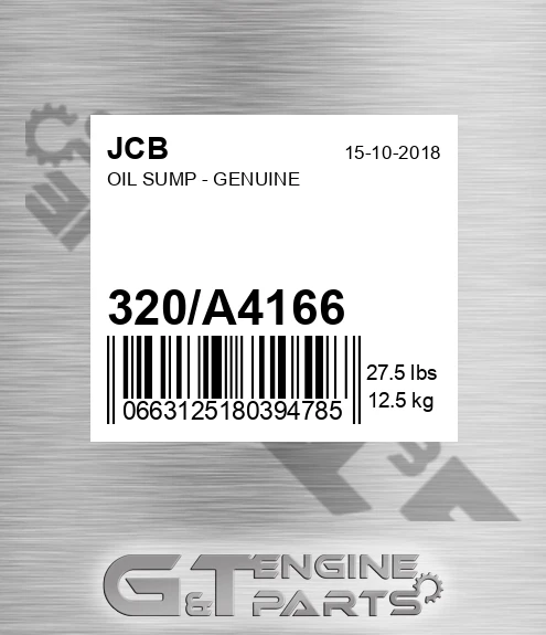 320/A4166 Oil Sump - Genuine