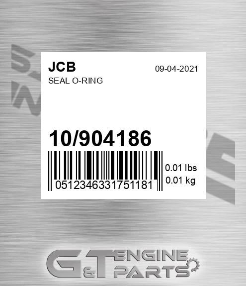 10/904186 Seal O-ring