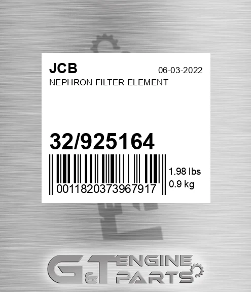 32/925164 Nephron Filter Element