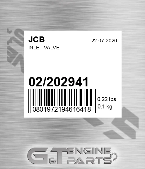 02/202941 Inlet Valve