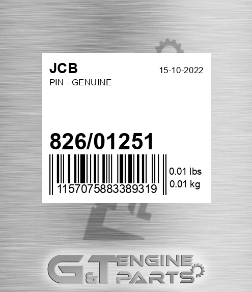 826/01251 Pin - Genuine