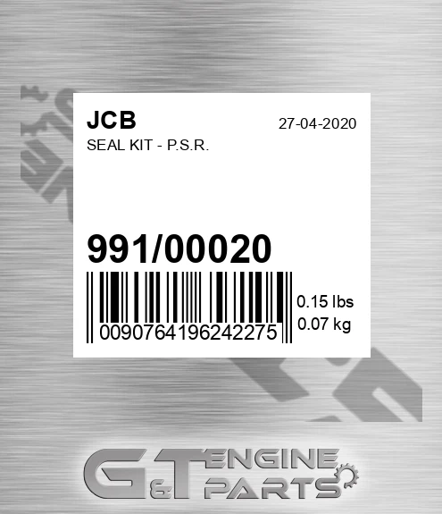 991/00020 Seal Kit - P.s.r.