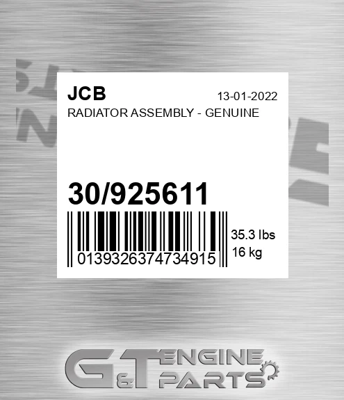 30/925611 Radiator Assembly - Genuine