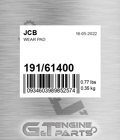 191/61400 Wear Pad