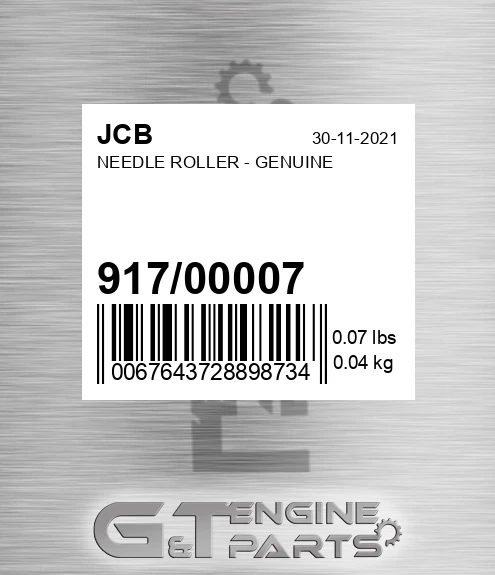 917/00007 Needle Roller - Genuine