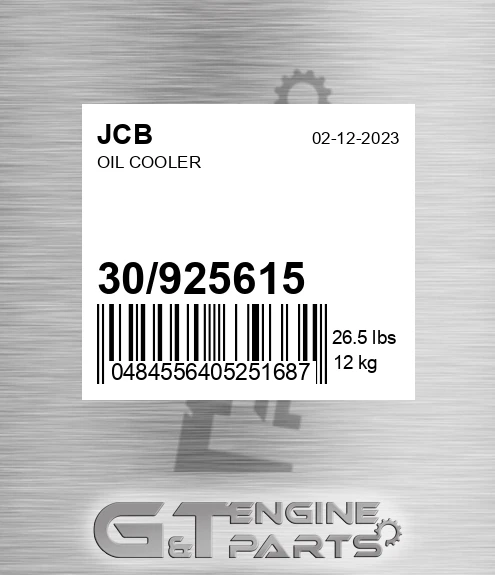 30/925615 Oil Cooler