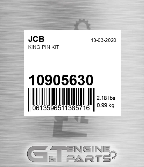 10/905630 King Pin Kit