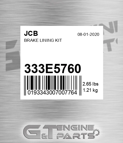 333/E5760 Brake Lining Kit