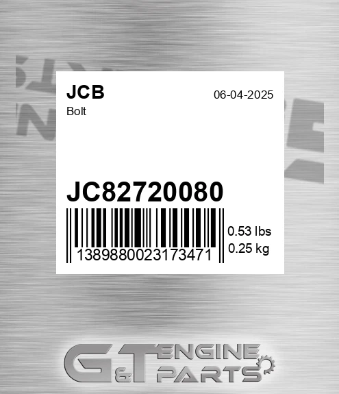 JC827-20080 Bolt