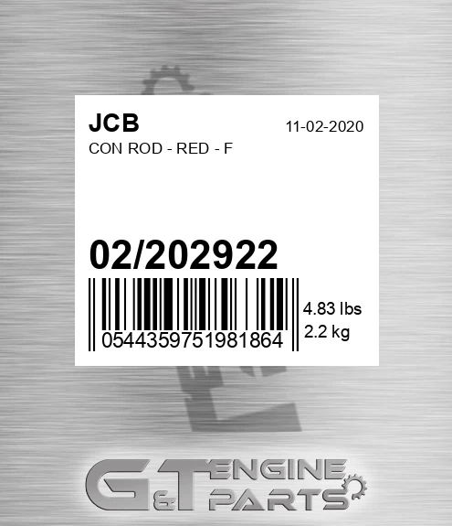 02/202922 Con Rod - Red - F