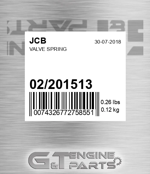 02/201513 Valve Spring for JCB