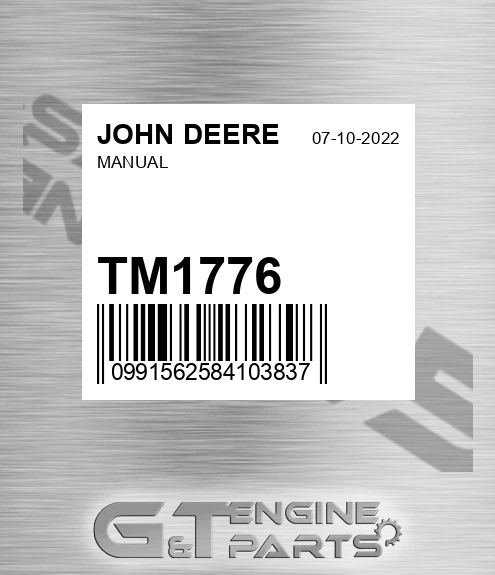 TM1776 Manual for JOHN DEERE