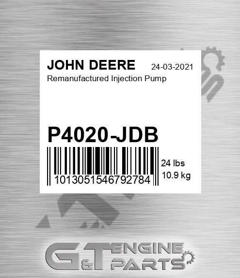 P4020-JDB Remanufactured Injection Pump for JOHN DEERE