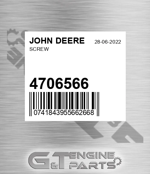 4706566 Screw for JOHN DEERE
