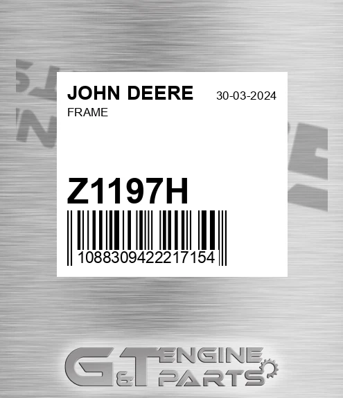 Z1197H Frame for JOHN DEERE