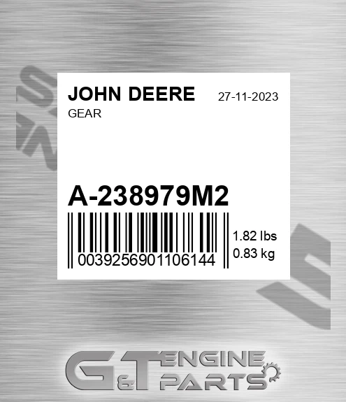 A-238979M2 Gear for JOHN DEERE