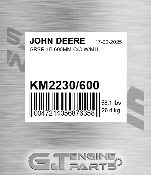 KM2230/600 Grsr 1b 600mm C/c W/mh