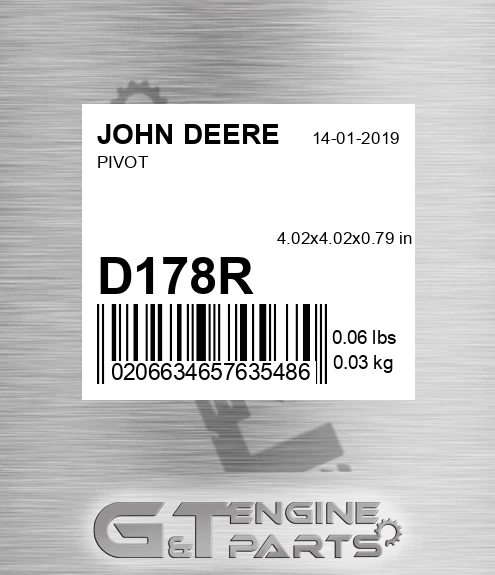 D178R Pivot for JOHN DEERE