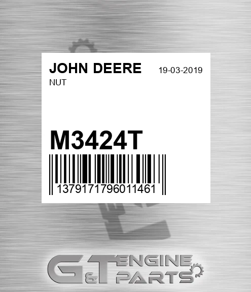 M3424T Nut for JOHN DEERE