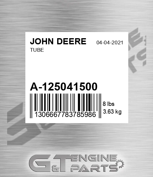 A-125041500 Tube for JOHN DEERE
