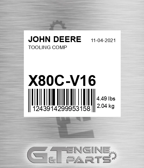 X80C-V16 Tooling Comp for JOHN DEERE