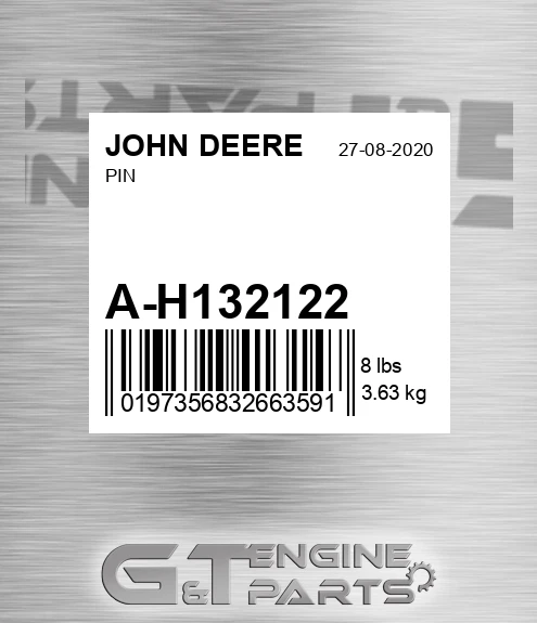 A-H132122 Pin for JOHN DEERE