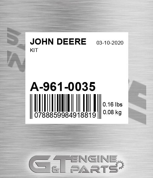 A-961-0035 Kit for JOHN DEERE