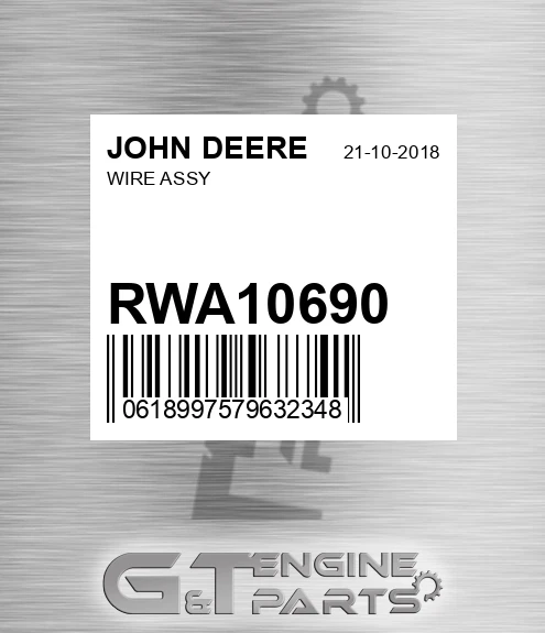 RWA10690 Wire Assy for JOHN DEERE