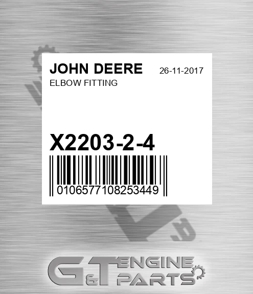 X2203-2-4 Elbow Fitting for JOHN DEERE