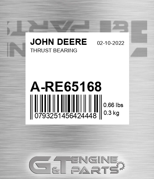 A-RE65168 Thrust Bearing for JOHN DEERE