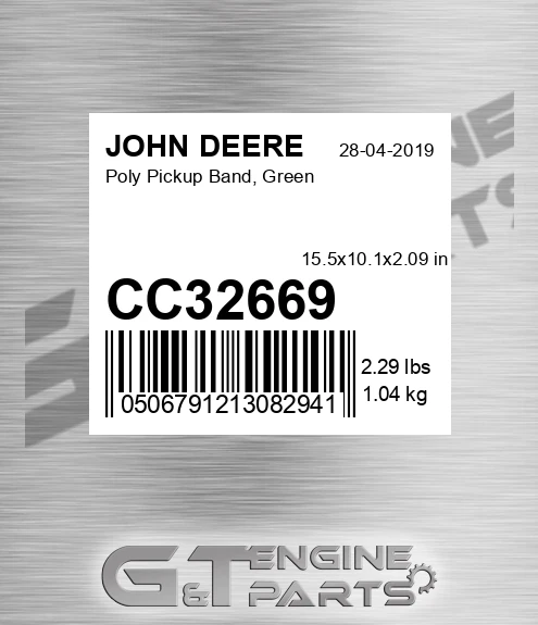 CC32669 Poly Pickup Band, Green for JOHN DEERE