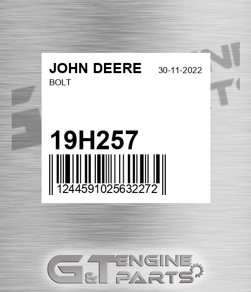 19H257 JOHN DEERE Bolt